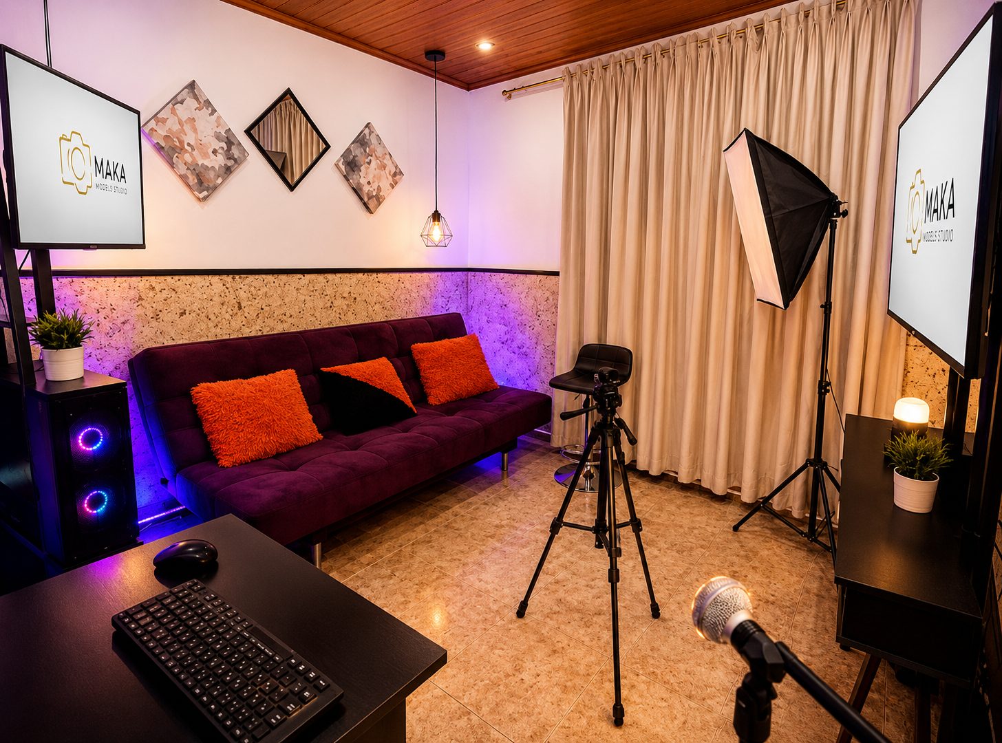 Estudio webcam profesional de MAKA Models Studio en Bogotá